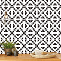 Jeweluck Black and White Peel and Stick Wallpaper Black and White Removable by Jeweluck