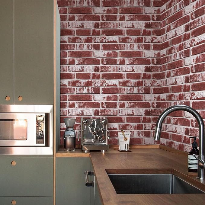Commomy 3D Peel and Stick Brick, Ultralight Thin PVC Faux Brick Wall Panels - Image 6