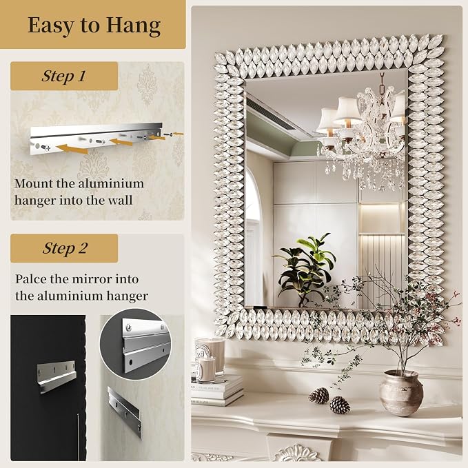 Kelly Miller Jeweled Luxury Bathroom Mirror - Image 7