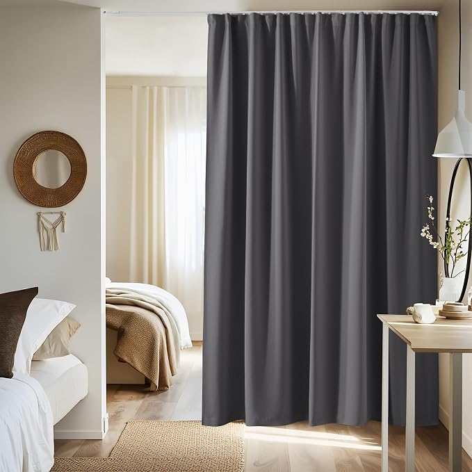NICETOWN Room Divider Curtain & Adjustable Ceiling Track Set, W100 xL84 - Image 8