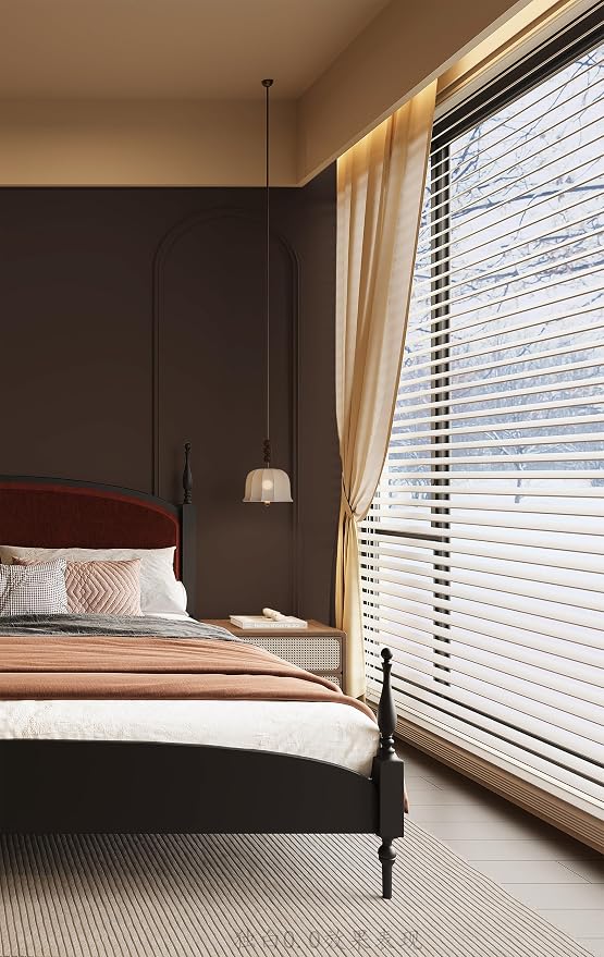 Dimoon 78.7''x17.7''Coffee Brown Peel and Stick Wallpaper Contact Paper Modern - Image 5