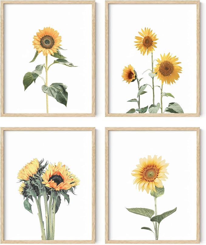 HAUS AND HUES Sunflower Set Collage 16x20 by HausandHuesArtPrints
