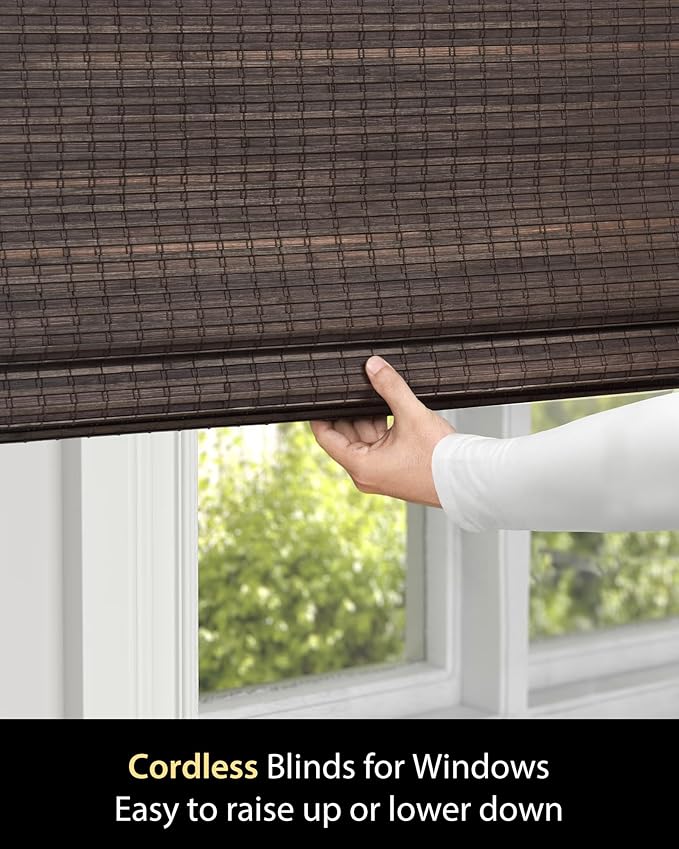 UNISHADES Cordless Bamboo Roman Shades - Image 3