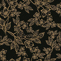 Ismoon Floral Peel and Stick Wallpaper Vintage Black and Gold Contact Paper by Ismoon