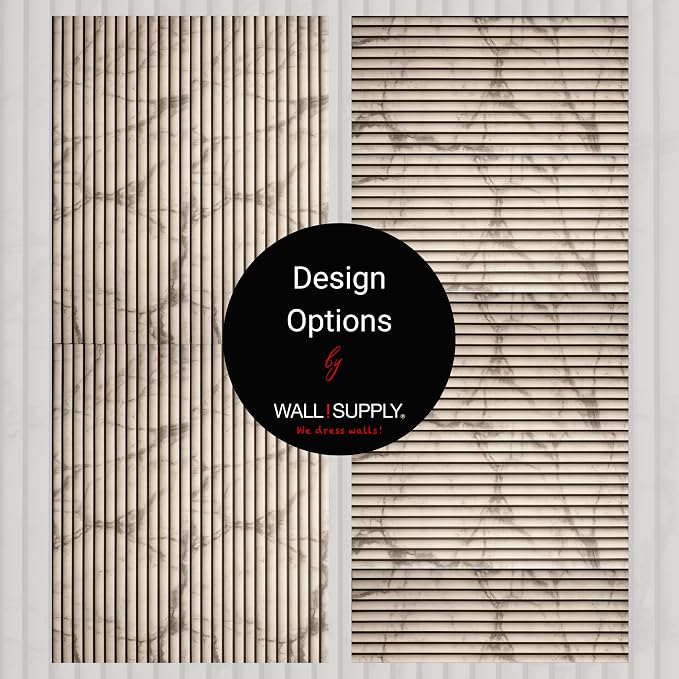 Wall!Supply 3D Wall Panels – Faux Marble Round Slatted – Home Decor Wallpaper - Image 7