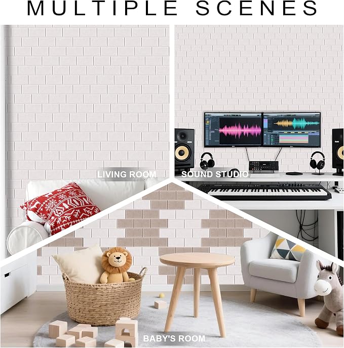 WoveN SounD Brick Acoustic Wall Panels Seamless Visual, High Density, Sound - Image 8
