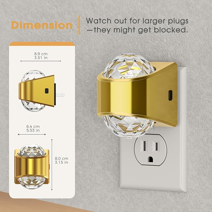 Briignite Night Light, LED Projector Night Light, Soft White - Image 6