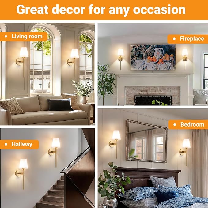 Battery Operated Wall Sconces Set Of 2, Wireless Battery Wall Light - Image 8