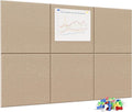 Neatsure Large Cork Board for Wall, 6 Panels Felt Tiles Tack Push Pin Board for by Neatsure