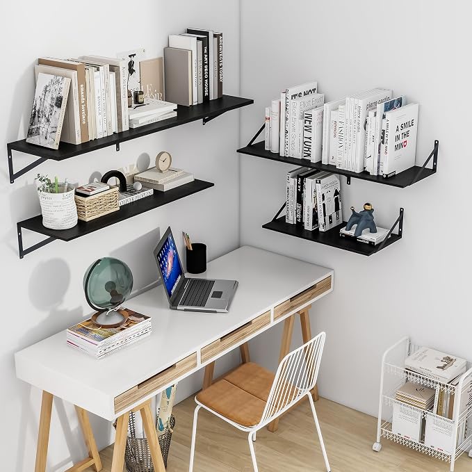 Heimlove Black Deep Floating Shelves - Image 2