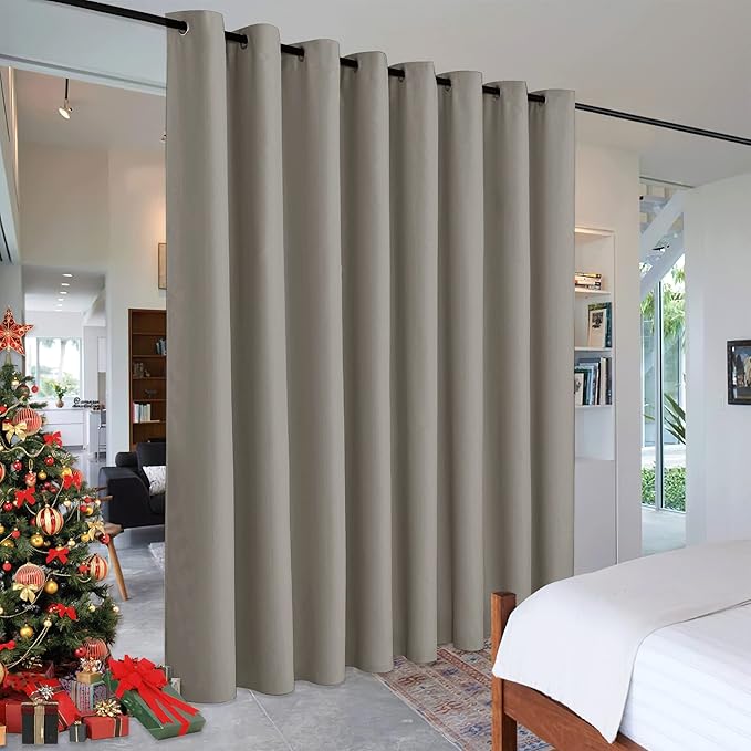 RYB HOME Extra Wide Curtains for Divider Room Separation Soundproof Temporary by RYBHOME