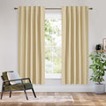 RYB HOME Bedroom Blackout Curtains 63 inches Long, 100% Blackout Thermal by RYBHOME