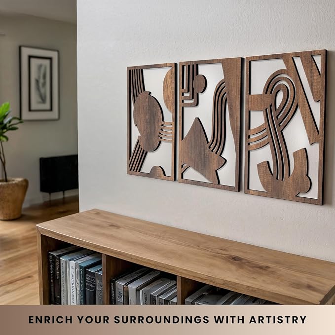 qmmp Modern Wooden Wall Sculptures - Image 4