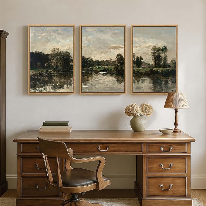 Framed Vintage Landscape Wall Art - Image 8