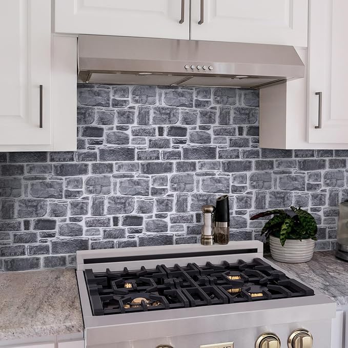 Commomy 3D Faux Stone Wall Panel Peel and Stick Wall Tiles - Image 9