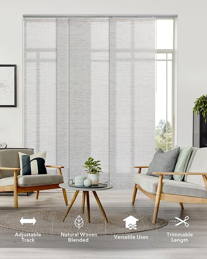 GoDear Design Adjustable Sliding Panel Track Blinds, Vertical Blinds, Room - Image 2
