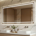 72X40 LED Bathroom Mirror with Lights, Backlit + Front Lit, Lighted Bathroom by Rpoesx