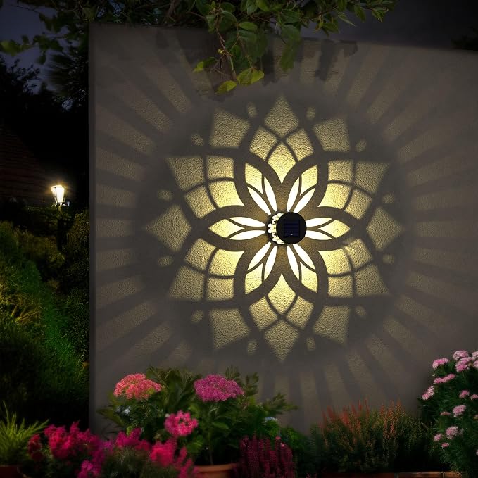 4 Pack Solar Fence Lights Metal Solar Powered Outdoor Wall Deck Step Lights - Image 3