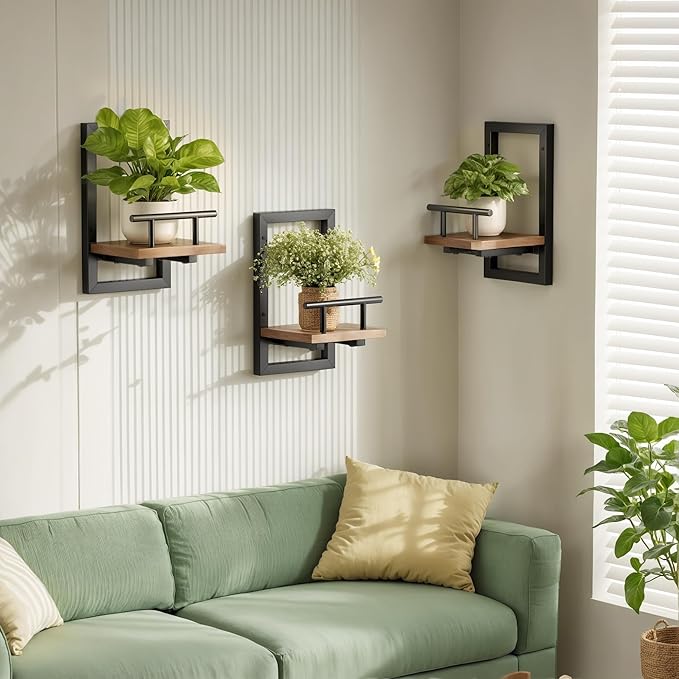 Sbosbo Floating Shelves for Wall, Plant Shelf Indoor, Wall Planters for Indoor - Image 4