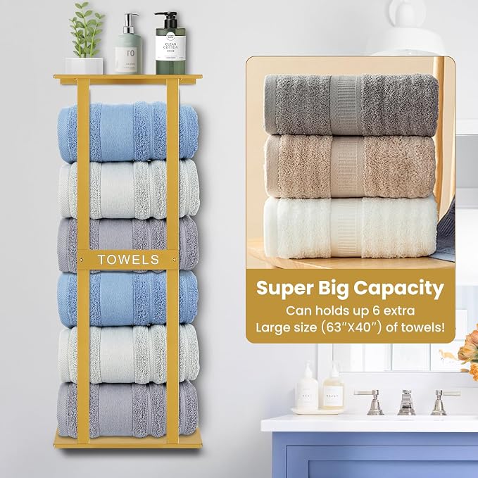 Bathroom Towel Storage Rack, Wall Mounted Bathroom Towel Rack, 30 inch Heavy - Image 6
