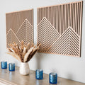 SnugLife 2 Pcs Wood Mountain Wall Art by SnugLife