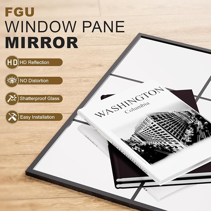 Window Mirrors for Wall Decor, Large Wall Mirrors Decorative Window Pane 30 x 70 - Image 5