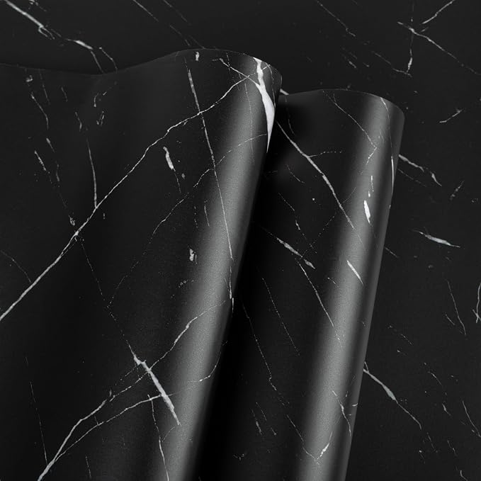 Abyssaly Black Marble Contact Paper Peel and Stick Countertops Waterproof Stick by Abyssaly