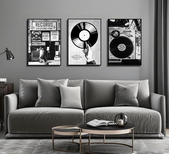 3Pcs Retro Music Poster Wall Art Fashion Black And White Photography Preppy - Image 6