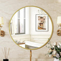 Sweetcrispy 20-inch Gold Round Wall Mirror, Circle Bathroom Mirrors by Sweetcrispy