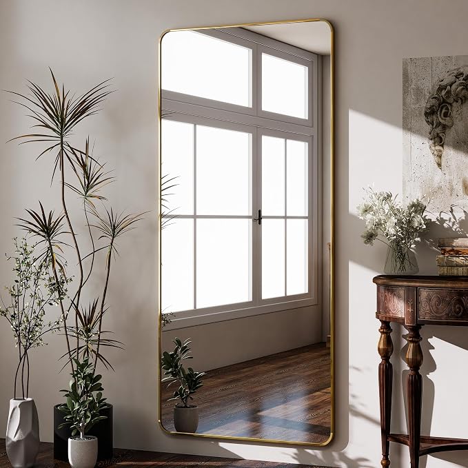 BEAUTYPEAK Gold Full Length Mirror, Suitable - Image 6