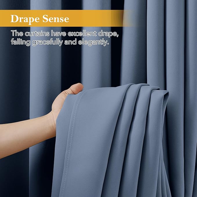 RYB HOME Blackout Thermal Insulated Curtains, Portable Curtain - Image 6