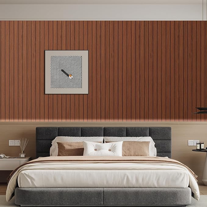 Arthome Peel and Stick Slat Wall Panels 15.7 "x120, Self-Adhesive PVC Wood - Image 5
