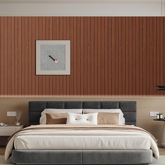 Arthome Peel and Stick Slat Wall Panels 15.7 "x240, Self-Adhesive PVC Wood - Image 4