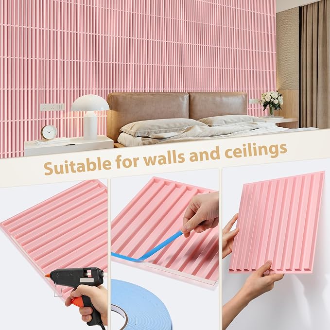Heikki 30 Pack 3D Wall Panel for Interior Wall Décor, PVC Flower Textured Wall - Image 3