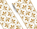 FLFK Wallpaper Border Gold and White Patterns Peel and Stick Wall Border Self by FLFK