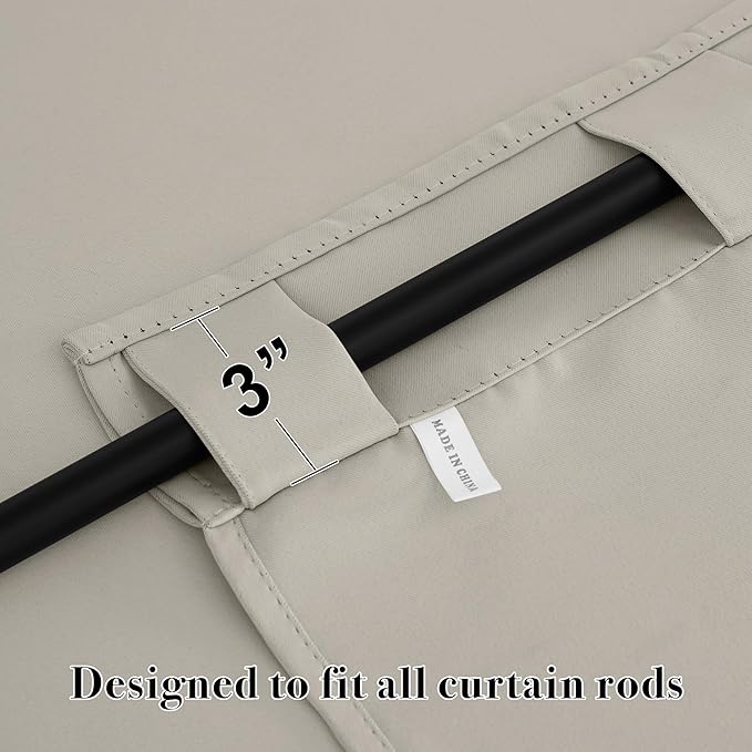RYB HOME Blackout Curtains for Living Room, Privacy Thermal Insulating Window - Image 5