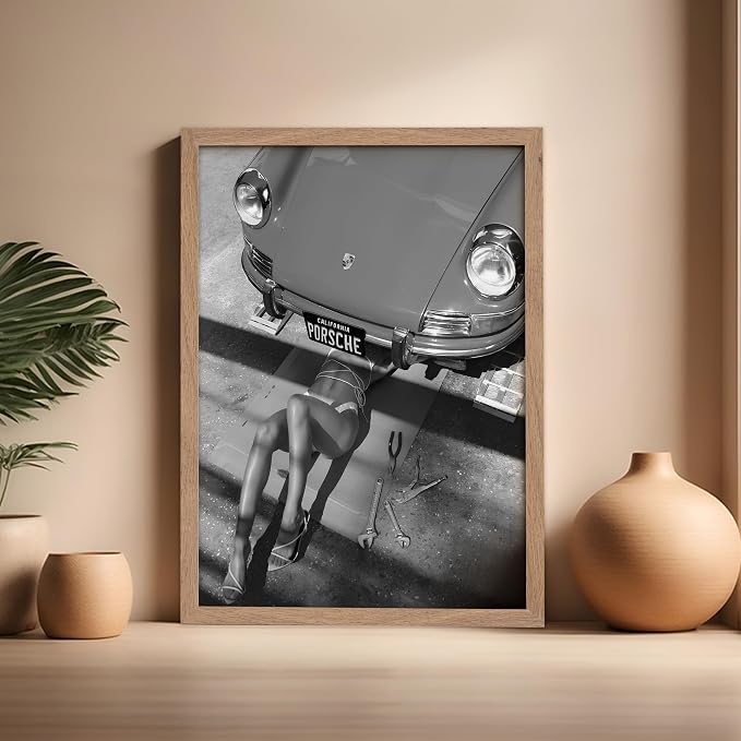 Poster Master Woman Under Classic Car Poster - Image 5