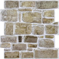 Commomy 10 Pcs 3D Stone Wall Panels Peel and Stick by CommomyDecor