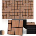 Mollywell Acoustic Panels, PVC Wood-Grain Decor, 12x12 Inch Carved Pattern by Mollywell