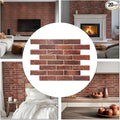 CONCORD WALLCOVERINGS ™ 3D Red Faux Brick Wall Panels by ConcordWallcoverings