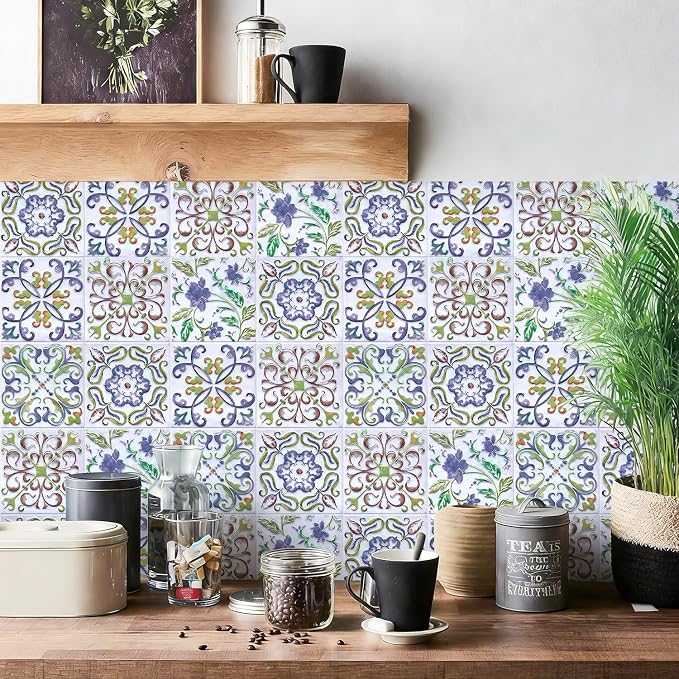Wudnaye Peel and Stick Backsplash Wallpaper Kitchen Faux Tile Contact Paper - Image 2