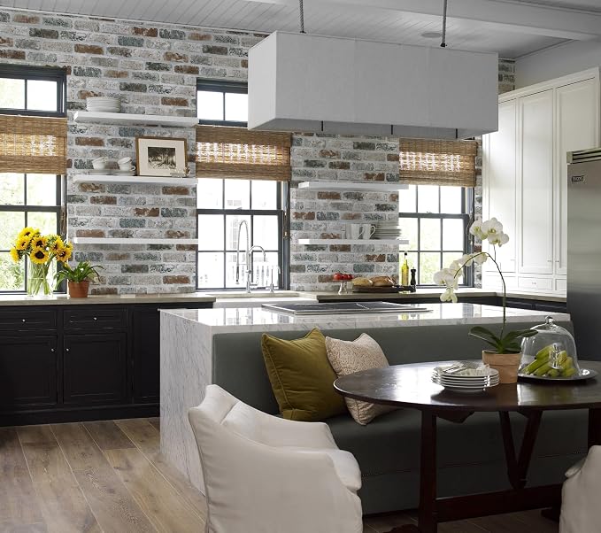 Guvana 17.3"×787" Brick Peel and Stick Wallpaper Red/Blue/Grey Brick Contact - Image 7