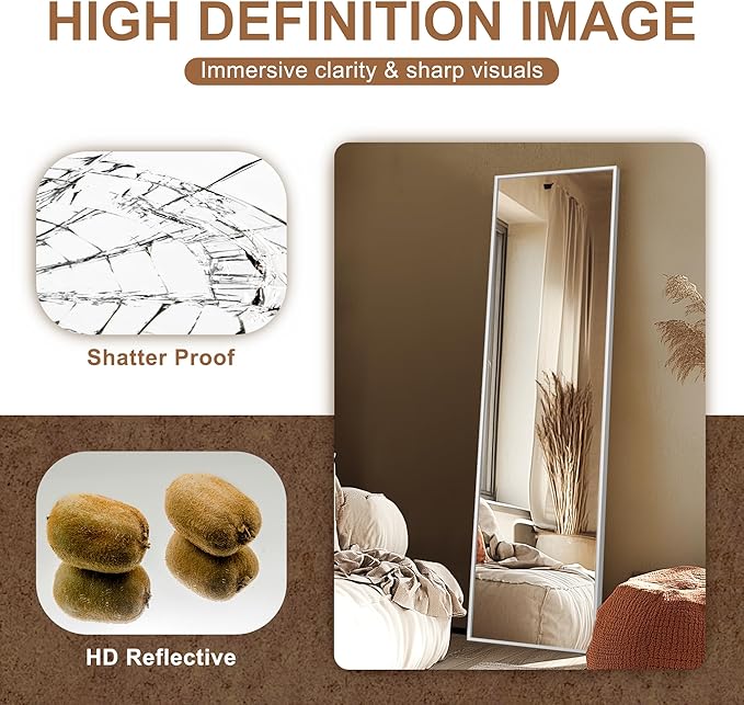 Delma Full Length Mirror, Large Floor Mirror - Image 4