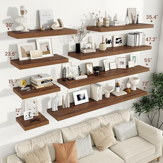 Vivelove Wide Floating Shelves for Wall 12 Inch Deep, 47.2" X 12" X 2" Floating - Image 2