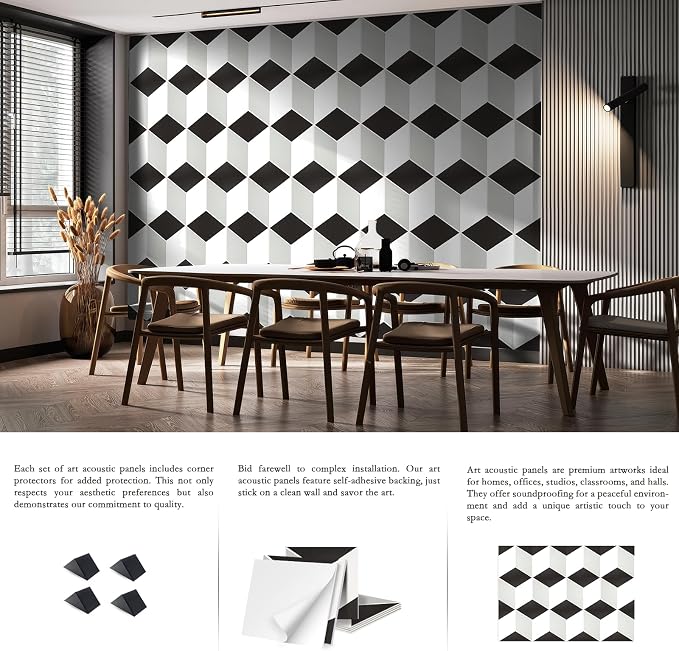 12Pack Acoustic Panels, Self-Adhesive Sound Proof Panels - Image 4