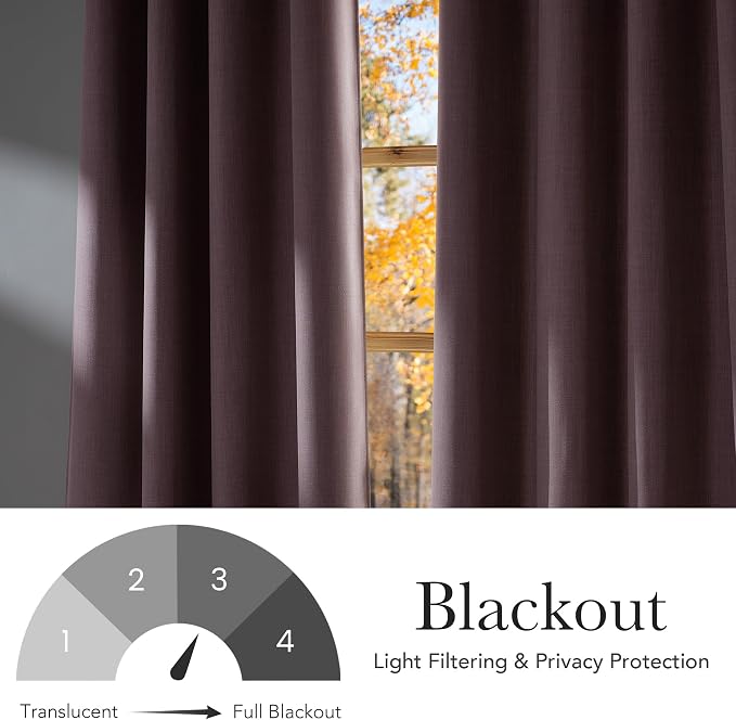 NICETOWN Short Faux Linen Pink Blackout Curtains 63 inches Long - Image 6
