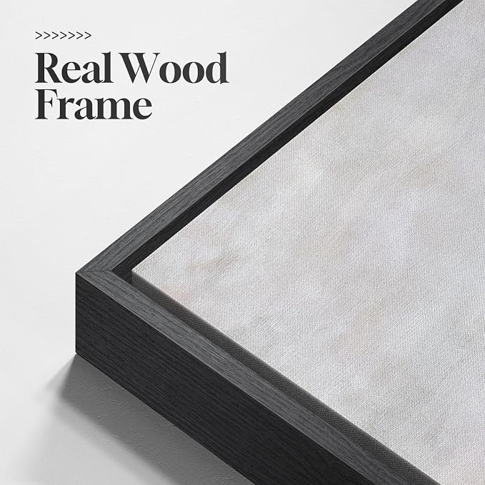 Framed Neutral Abstract Landscape Wall Art, Modern Gray Black Gold Canvas - Image 5