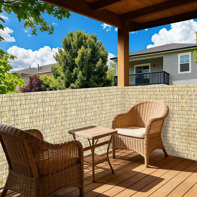 Bamboo Fencing–Handwoven, Bamboo wall Panel Outdoor Privacy Reed Screening - Image 4