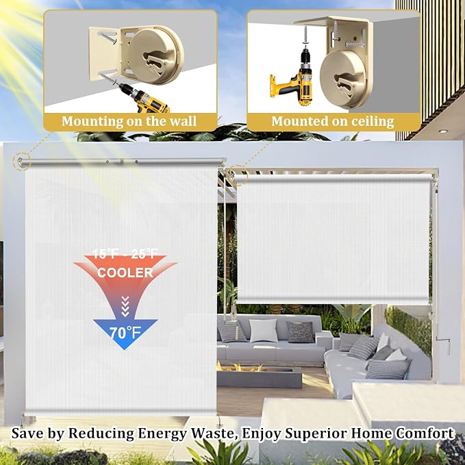 Shade&Beyond Outdoor Roller Shades - Image 4