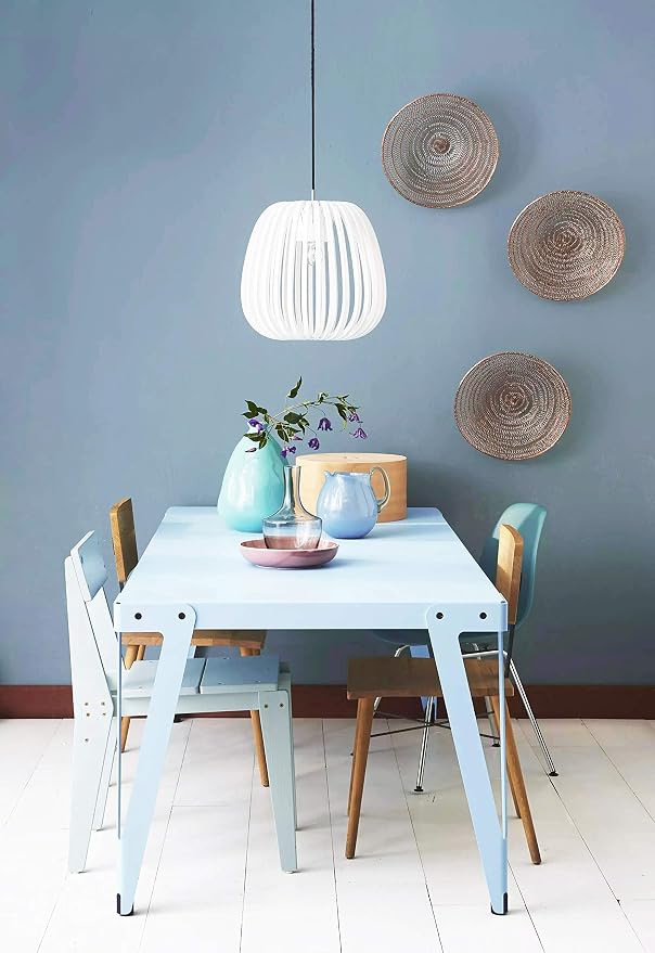 Safiyya Blue Peel and Stick Wallpaper 984.2"x17.7" Grey Blue Contact Paper - Image 4